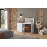 Escrivaninha Penteadeira Camarim Princess Com Porta Joias Mavaular Branco