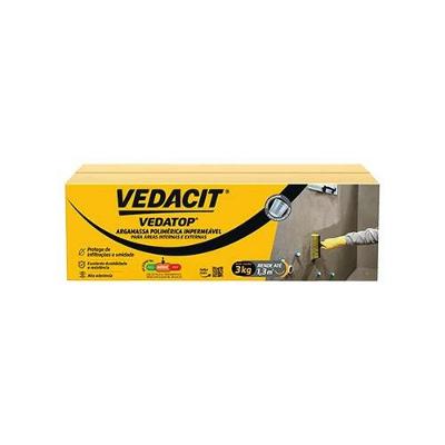 Argamassa Polimérica Vedatop 3kg - Vedacit Impermeável Para Vedação E Eliminação De Umidade
