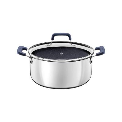 Caçarola Tramontina Romagna Em Aço Inox E Alumínio Cerâmico Black Stone 20 Cm 3,2 L Tramontina