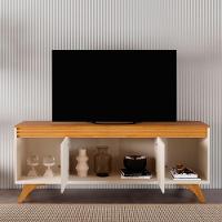 Rack Madrid 2 Portas Detalhe Ripado - Mavaular Off White-naturale - 5