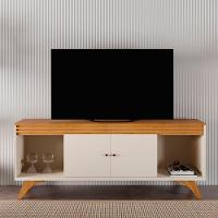 Rack Madrid 2 Portas Detalhe Ripado - Mavaular Off White-naturale - 6