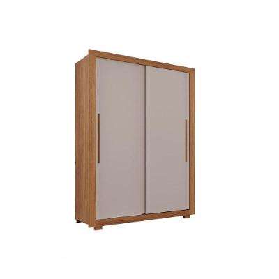 Guarda Roupa 2 Portas 2 Gavetas Panamá Salleto Cinamomo/off White