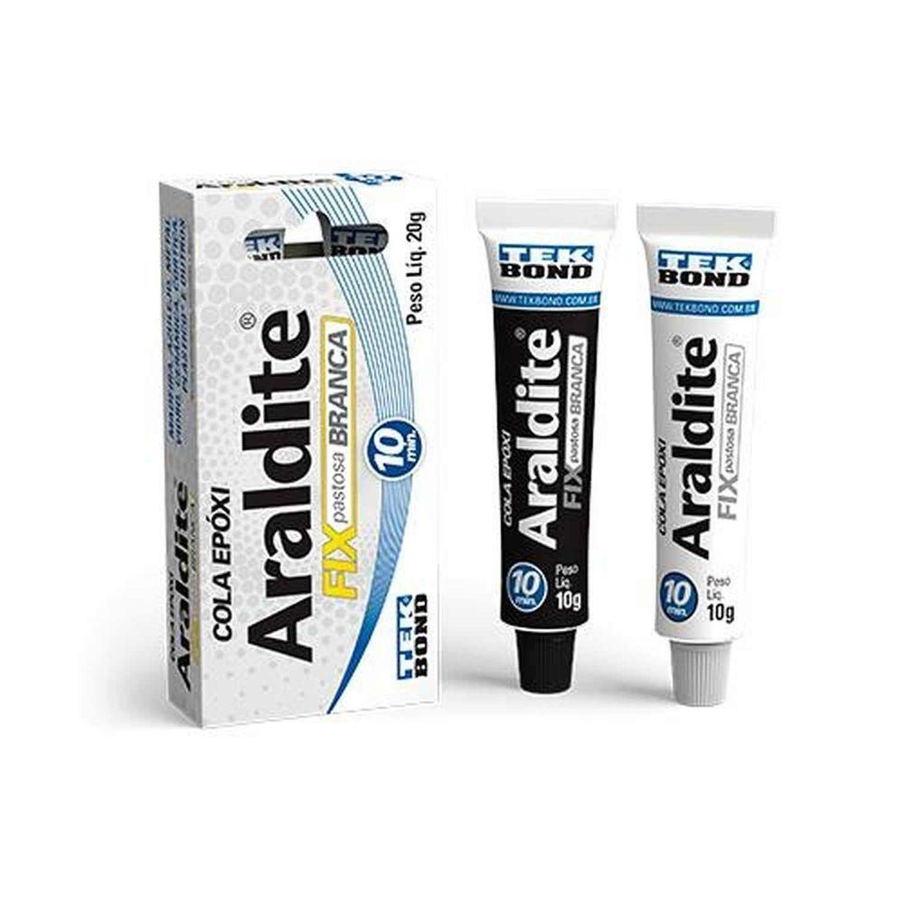 Araldite Epóxi Branco 20g Adesivo Bicomponente Para Fixar Reparar Ideal Para Diversos Materiais - 1