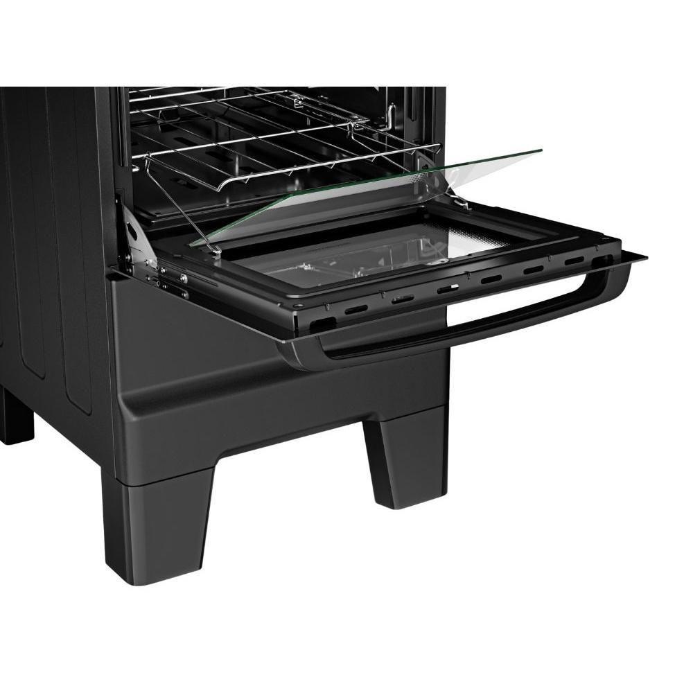 Fogão Esmaltec 4 Bocas Ideal Master Mesa Inox Tampa de Vidro Forno 50 Litros Preto T4ITP Bivolt - 2