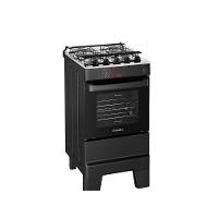 Fogão Esmaltec 4 Bocas Ideal Master Mesa Inox Tampa de Vidro Forno 50 Litros Preto T4ITP Bivolt - 6