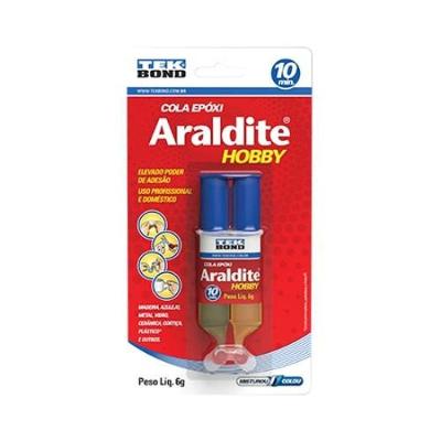 Araldite Hobby 6g Com Aplicador - Cola Para Azulejos, Madeira, Vidro - Resistente Até 70°c
