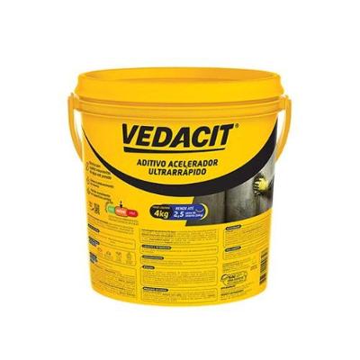 Aditivo Acelerador Ultrarrápido Vedacit 4kg - Pega Instantânea De Cimento