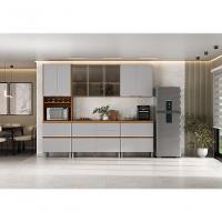 Cozinha Completa Itatiaia Lumina Aéreo 2 Portas 270cm Em Madeira Mdf Cinamomo/fendi - 8