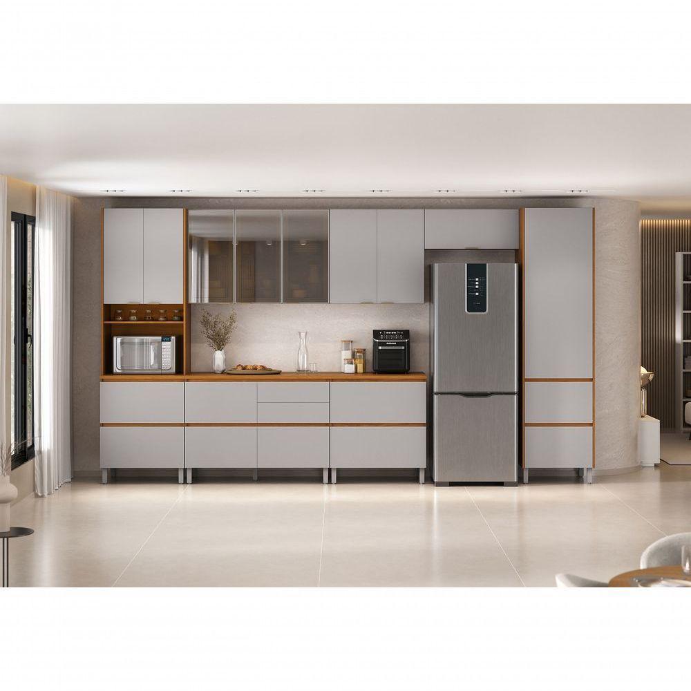 Cozinha Completa Itatiaia Lumina 410cm Em Madeira Mdf Cinamomo/fendi - 10