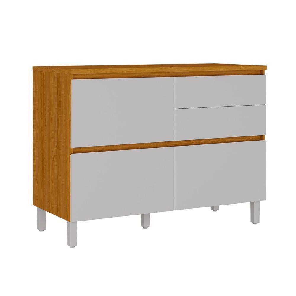 Cozinha Completa Itatiaia Lumina 350cm Paneleiro 2 Nichos Em Madeira Mdf Cinamomo/fendi - 2