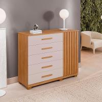 Cômoda 5 Gavetas 1 Porta 122cm Paris - Benetil Cinamomo-off White - 3