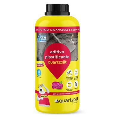 Aditivo Plastificante 1 Litro Quartzolit - Aumenta Coesão E Consistência Em Argamassas
