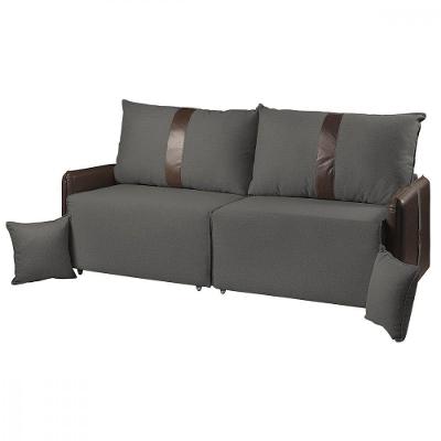 Sofá Para Sala Reclinável Estofado Doux 200cm Veludo Chumbo