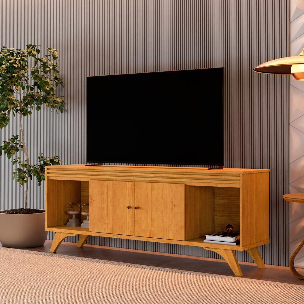 Rack Madrid 2 Portas Detalhe Ripado - Mavaular Naturale - 8