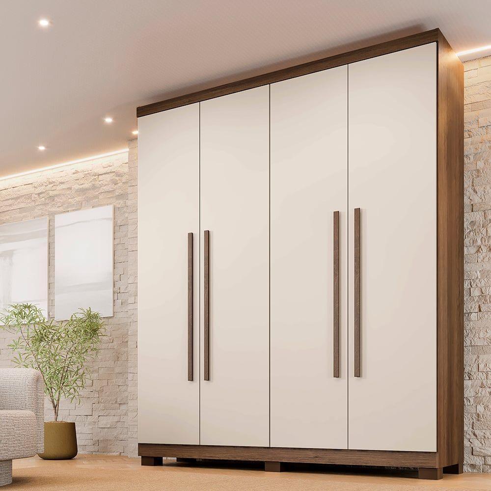 Guarda Roupa Filadélfia 4 Portas Benetil Imbuia/off White - 4