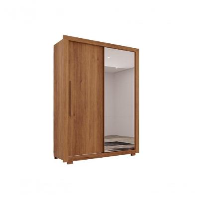 Guarda Roupa Com Espelho 2 Portas 2 Gavetas Panamá Salleto Cinamomo