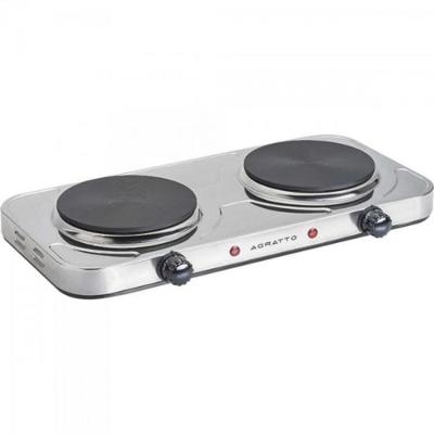 Fogão Elétrico de Mesa Agratto FM02 2 Bocas Inox com Temperatura Ajustável Cinza 220V