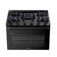 Fogão Esmaltec 5 Bocas Ideal Master Glass Mesa de Vidro Forno 84 Litros Preto T5VFP Bivolt - 5