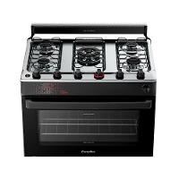 Fogão Esmaltec 5 Bocas Ideal Master  Forno 84L T5ITP Bivolt