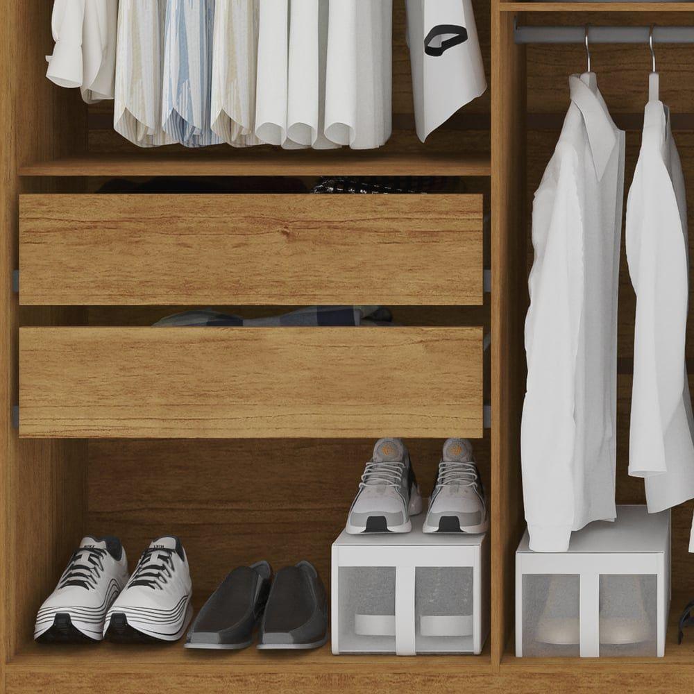 Guarda-roupa Coliseu Sem Espelho 6 Portas 4 Gavetas Salleto Cinamomo/off White - 7