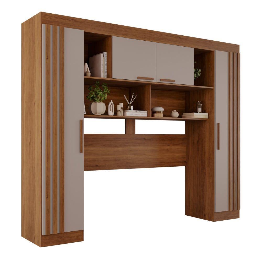 Guarda-roupa Modulado 4 Portas Apolo Salleto Cinamomo/off White - 1