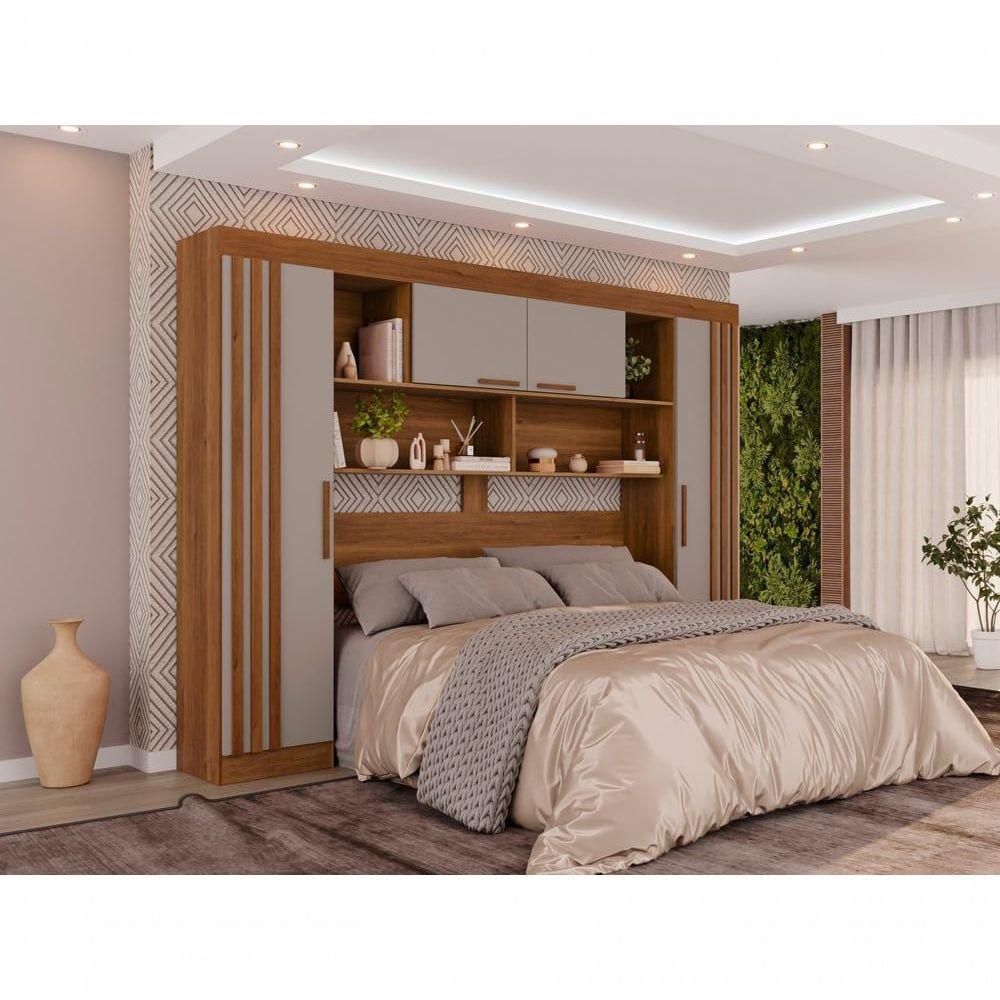 Guarda-roupa Modulado 4 Portas Apolo Salleto Cinamomo/off White - 7