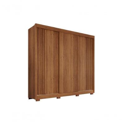 Guarda-roupa Casal Sem Espelho 3 Portas 4 Gavetas Atenas Com Pés 100% Mdf Salleto Cinamomo