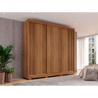 Guarda-roupa Casal Sem Espelho 3 Portas 4 Gavetas Atenas Com Pés 100% Mdf Salleto Cinamomo - 8