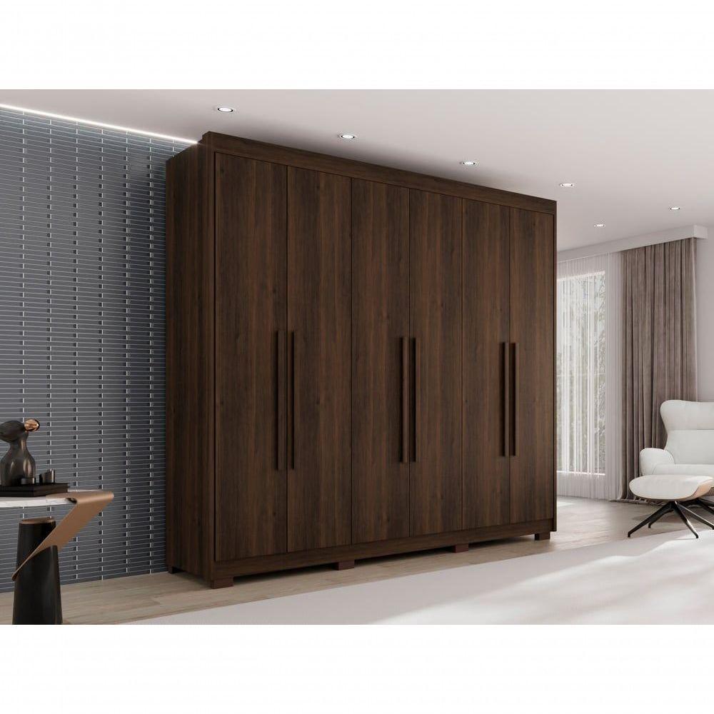 Guarda-roupa Casal Itália 6 Portas 100% Mdf Salleto Savana - 8