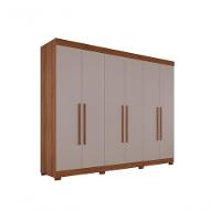 Guarda-roupa Casal 6 Portas 6 Gavetas órion Premium Salleto Cinamomo/off White - 1