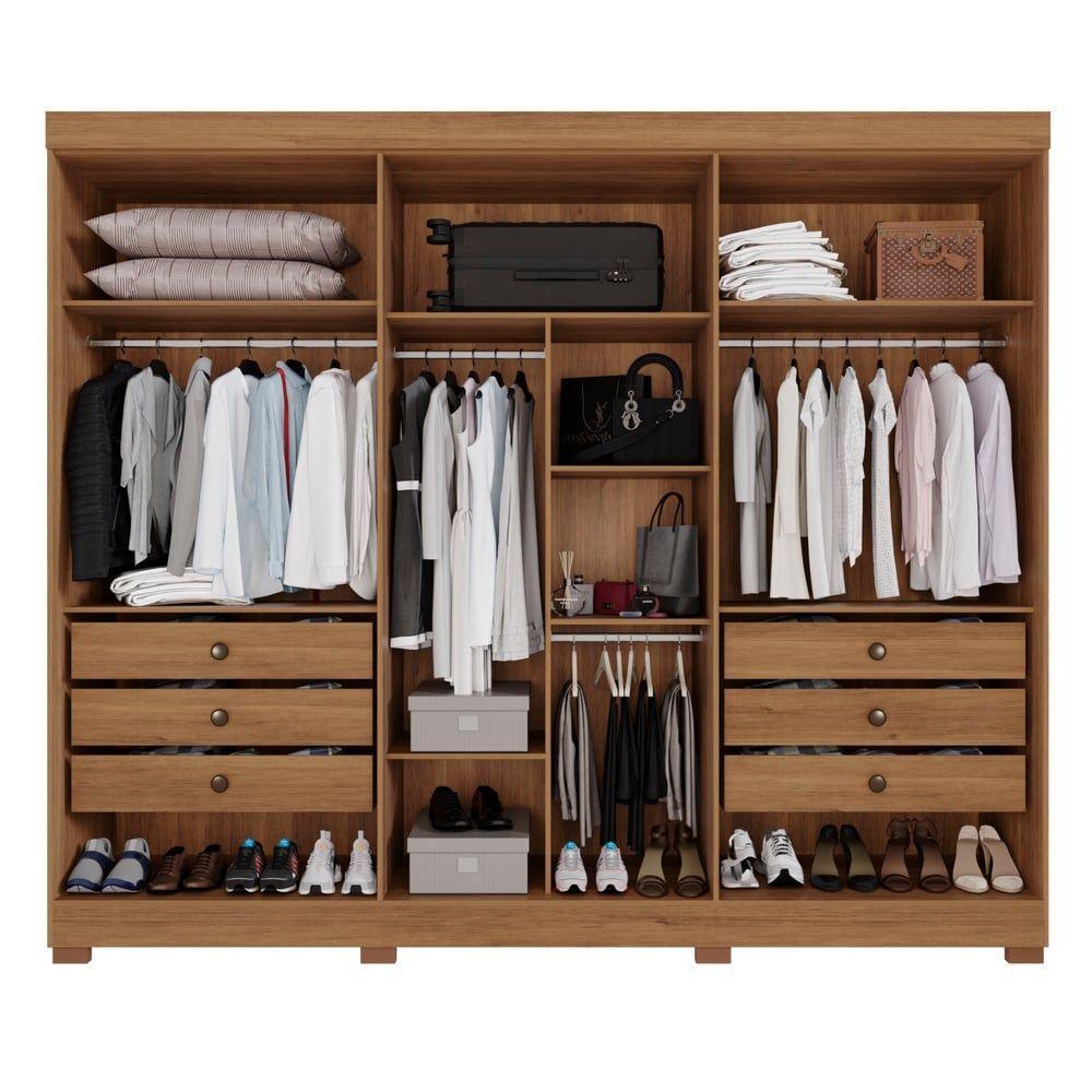 Guarda-roupa Casal 6 Portas 6 Gavetas órion Premium Salleto Cinamomo - 2