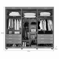 Guarda-roupa Casal 6 Portas 6 Gavetas Montreal Cinamomo - 3