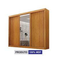 Guarda-roupa Casal 100% Mdf 3 Portas 4 Gavetas Com 3 Espelhos Milano Leifer Móveis Cinamomo - 3