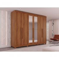 Guarda-roupa Casal 6 Portas 6 Gavetas Com Espelho órion Premium Salleto Cinamomo - 8