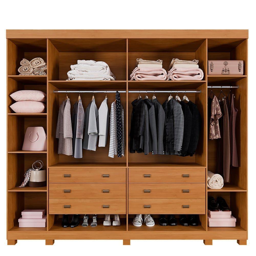 Guarda-roupa 6 Portas 6 Gavetas Arezzo - Benetil Cinamomo/off White - 2