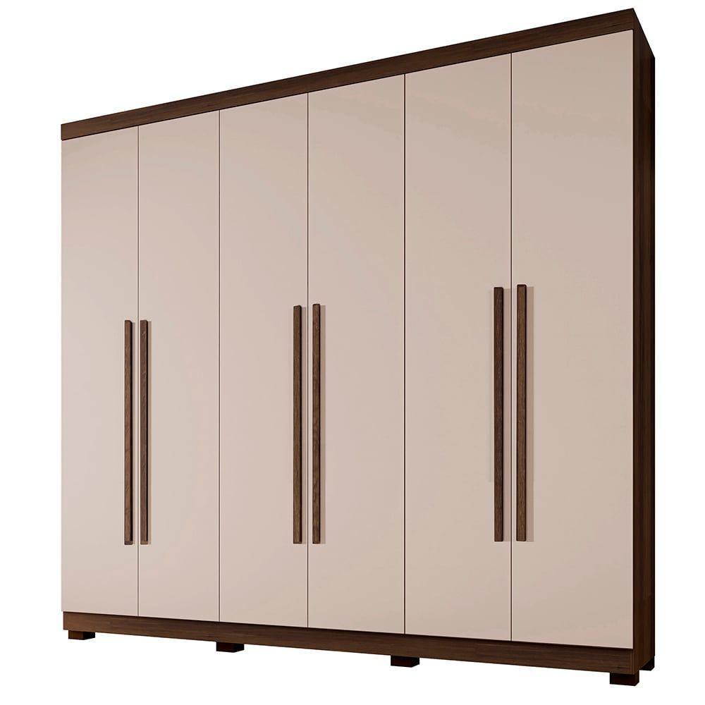 Guarda Roupa New Master 6 Portas Benetil Imbuia/off White - 1