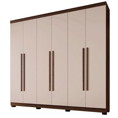 Guarda Roupa New Master 6 Portas Benetil Imbuia/off White