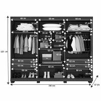 Guarda Roupa New Master 6 Portas Benetil Imbuia/off White - 3