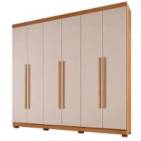 Guarda Roupa New Master 6 Portas Benetil Cinamomo/off White - 1