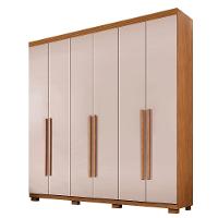 Guarda Roupa Moscou 6 Portas Benetil Cinamomo/off White - 1
