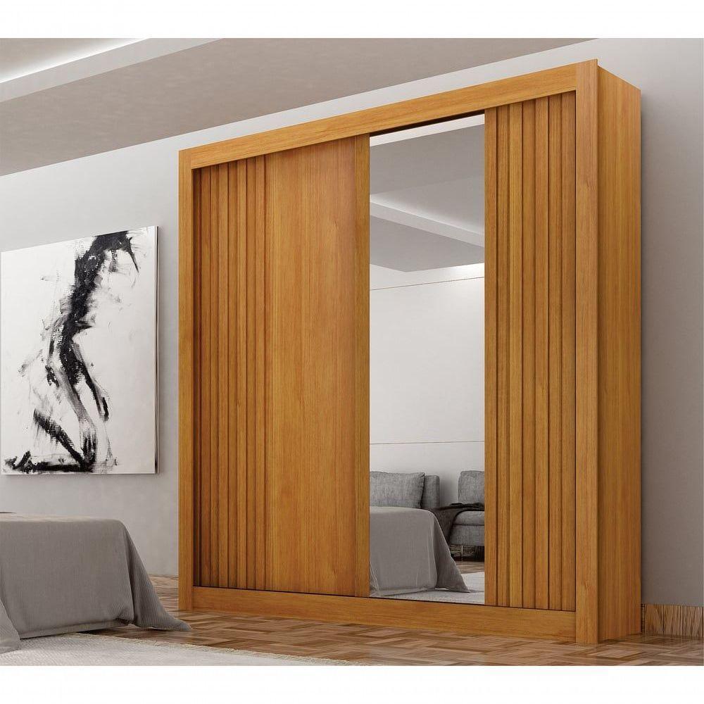 Guarda-roupa Solteiro Mdf 2 Portas De Correr 2 Gavetas Com Espelho Milano Leifer Móveis Cinamomo - 5