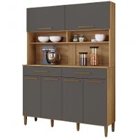 Kit Italia 6 Portas 2 Gavetas 6 Estantes Arte Moveis Cinamomo-grafite - 1