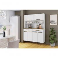 Kit Italia 6 Portas 2 Gavetas 6 Estantes Arte Moveis Branco - 3