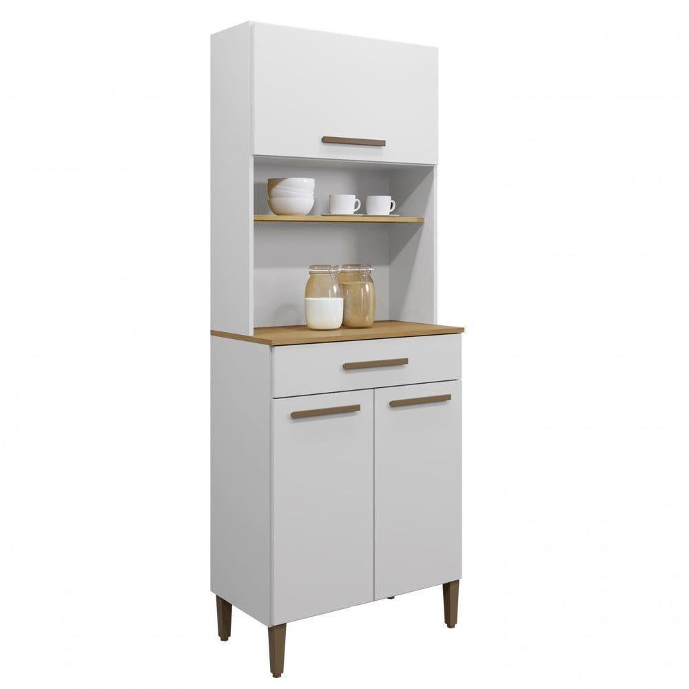 Kit Cozinha Itália 03 Portas E 01 Gaveta Arte Móveis Branco - 1