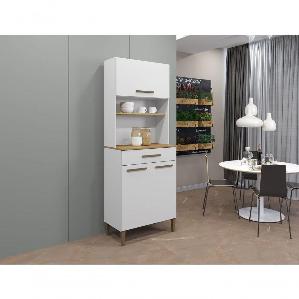 Kit Cozinha Itália 03 Portas E 01 Gaveta Arte Móveis Branco - 3