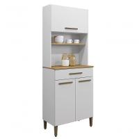 Kit Cozinha Itália 03 Portas E 01 Gaveta Arte Móveis Branco - 1