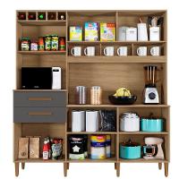 Kit França 5 Portas 2 Gavetas 5 Prateleiras 5 Garrafeiros Arte Moveis Cinamomo-grafite - 2