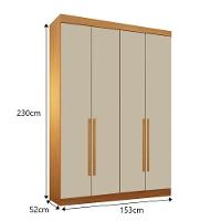 Modulado 4 Portas 3 Gavetas Orion - Leifer Móveis Cinamomo-off White - 3