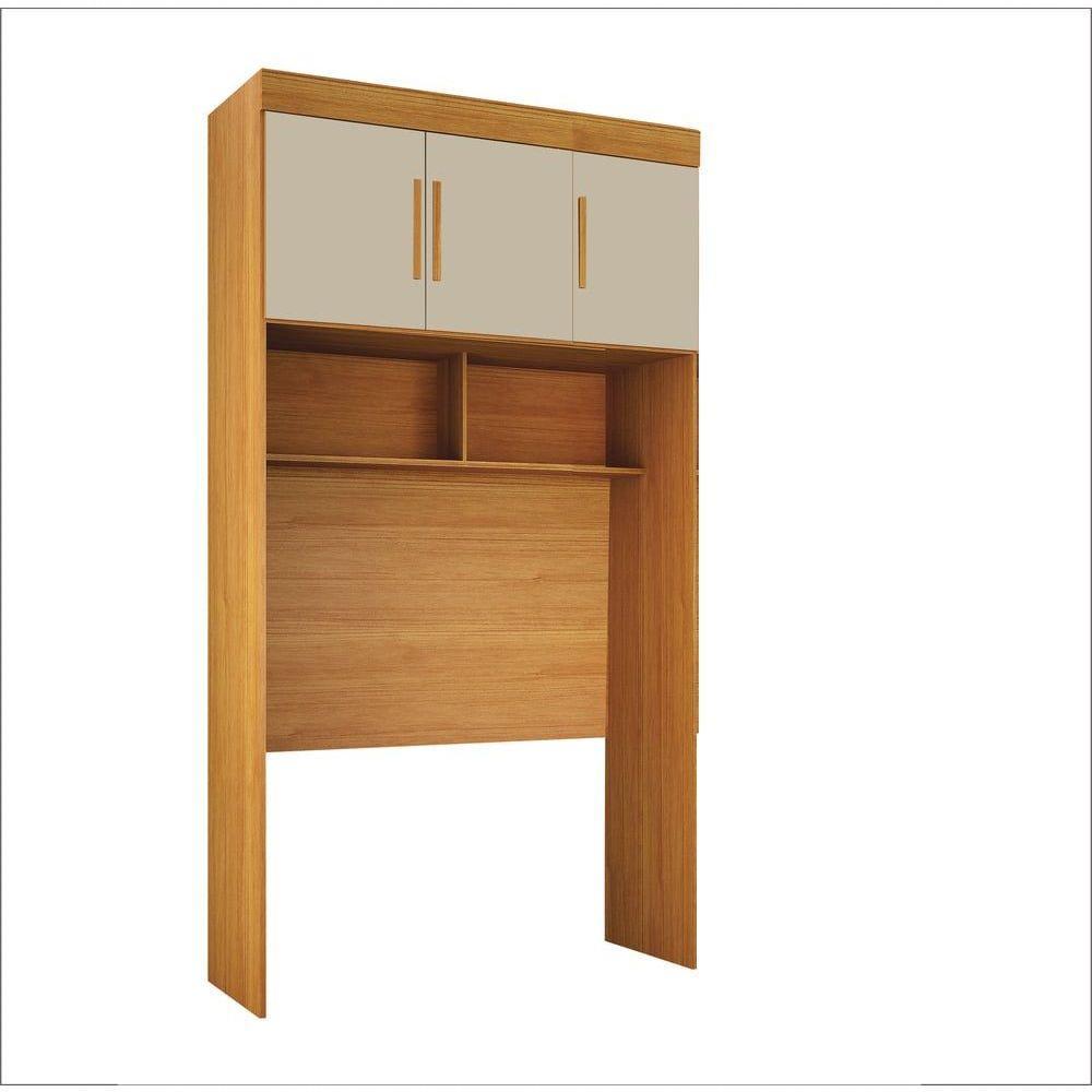 Modulado Aero Solteiro 3 Portas Orion - Leifer Móveis Cinamomo-off White - 1