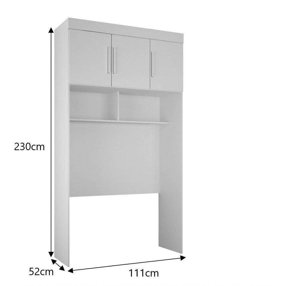 Modulado Aero Solteiro 3 Portas Orion - Leifer Móveis Branco - 3